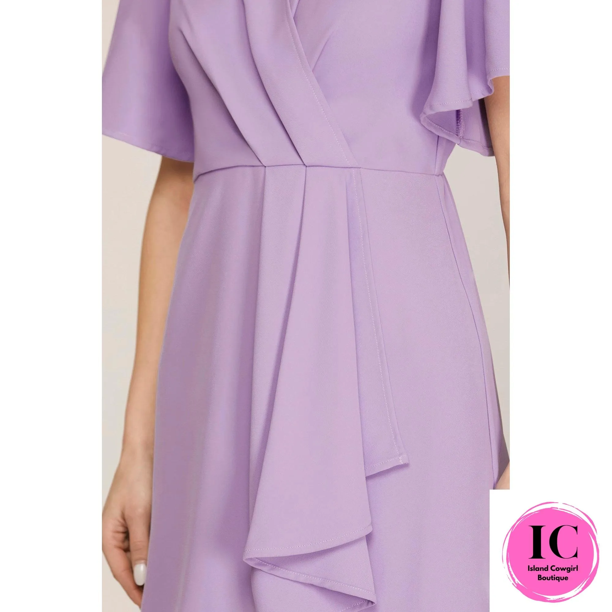 In Your Love Lavender Wrap Dress