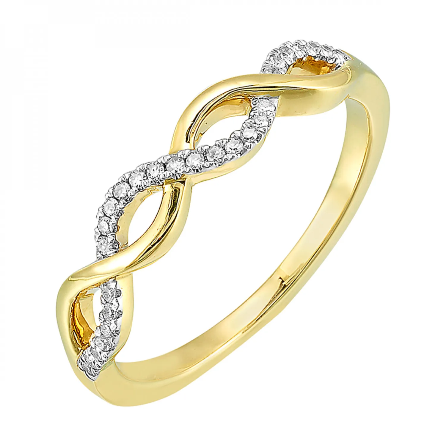 Infinity Twist Stackable Diamond Ring