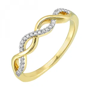 Infinity Twist Stackable Diamond Ring
