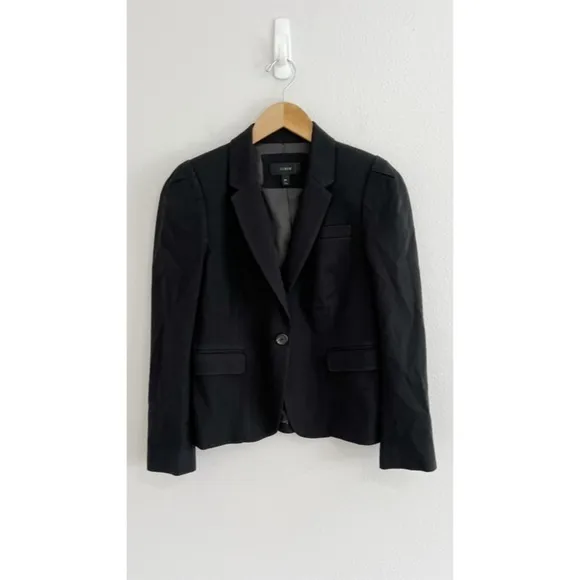 J. Crew Women's Black Single Breasted Slim Fit Blazer 6P
