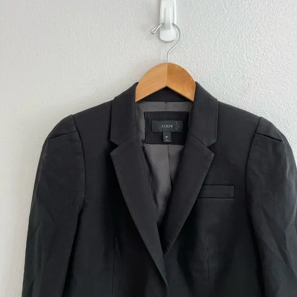 J. Crew Women's Black Single Breasted Slim Fit Blazer 6P