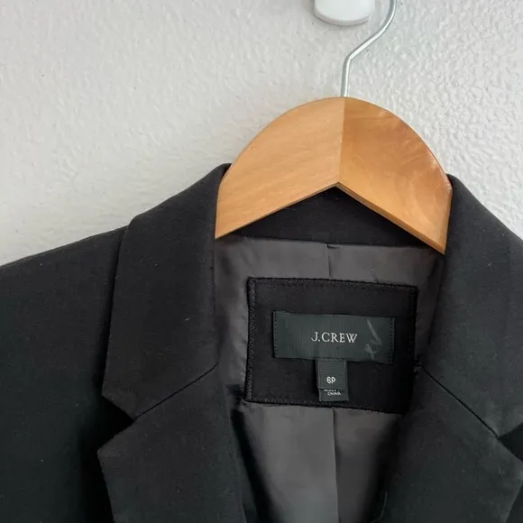 J. Crew Women's Black Single Breasted Slim Fit Blazer 6P