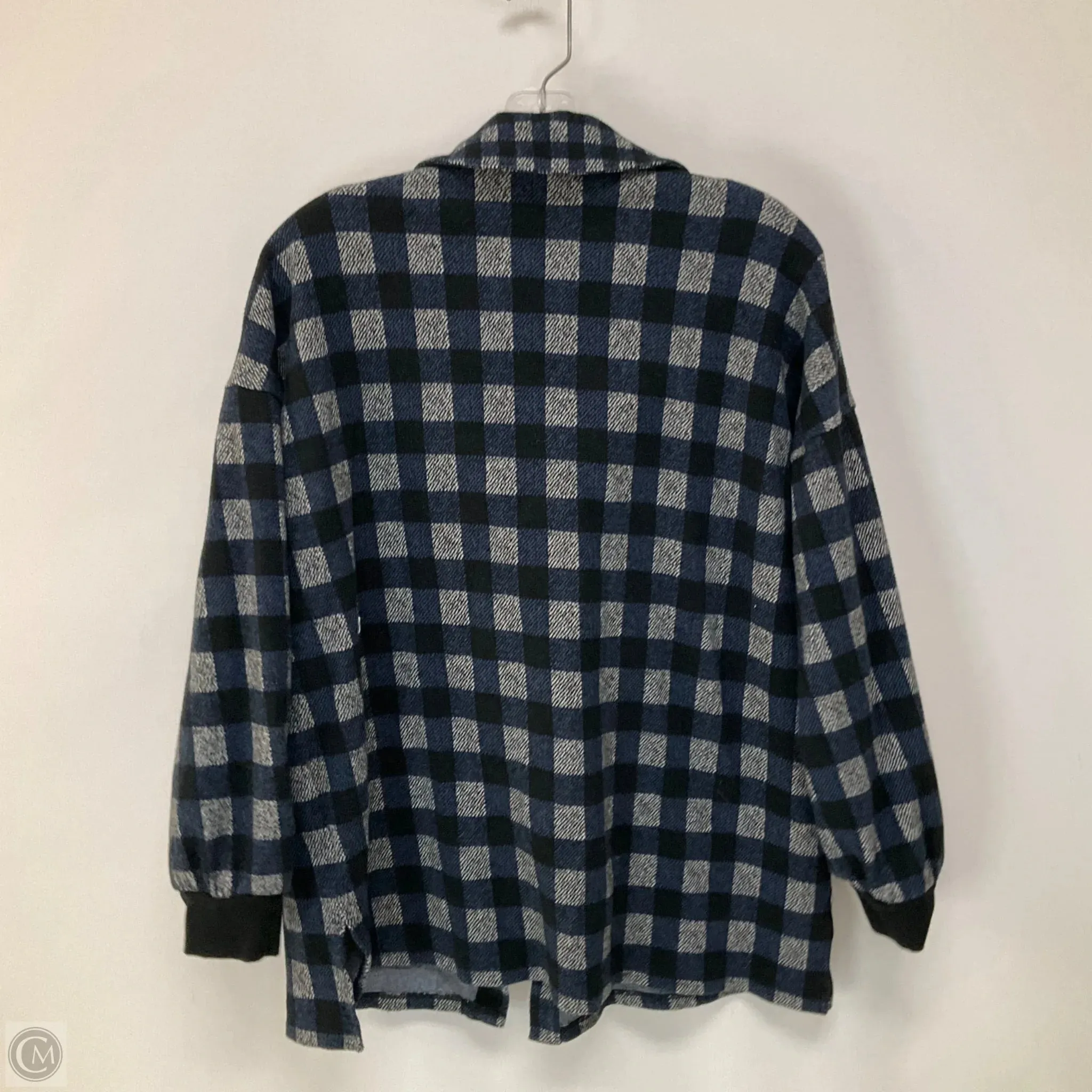 Jacket Shirt By Madewell In Blue, Size: S