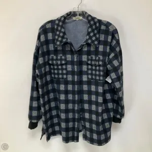 Jacket Shirt By Madewell In Blue, Size: S