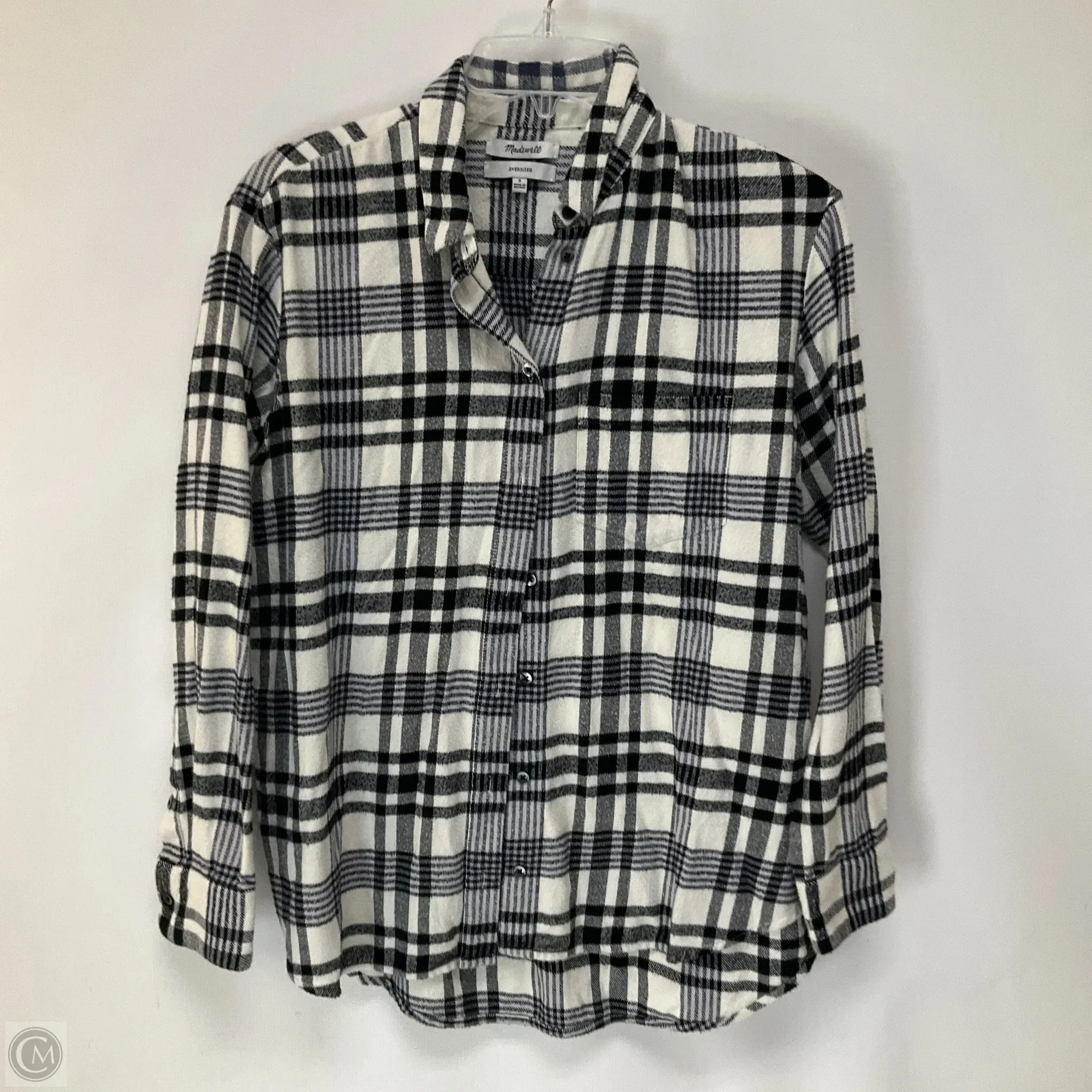 Jacket Shirt By Madewell In Plaid Pattern, Size: S