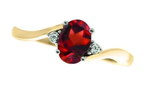 January Birthstone Ring with Diamond Accent set in 10K Yellow gold 87190120