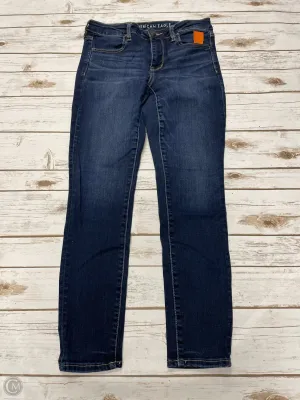 Jeans Straight By American Eagle In Blue, Size: 8