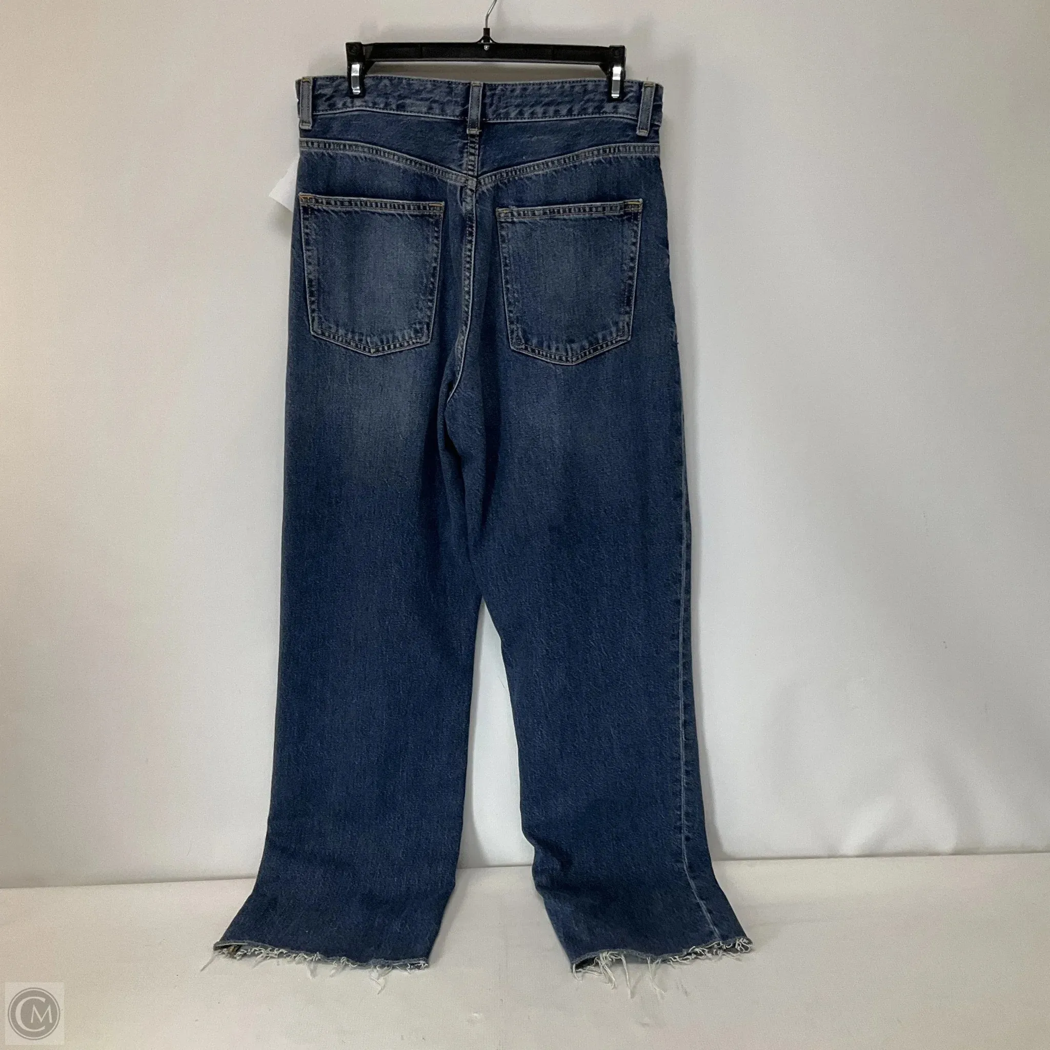 Jeans Straight By Zara In Blue Denim, Size: 8