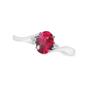 June Birthstone Ring with Diamond Accent set in 10K White Gold 87190610