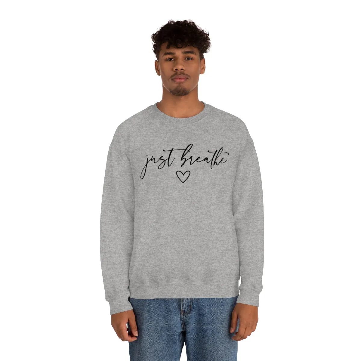 Just Breathe-Unisex Heavy Blend Crewneck Sweatshirt