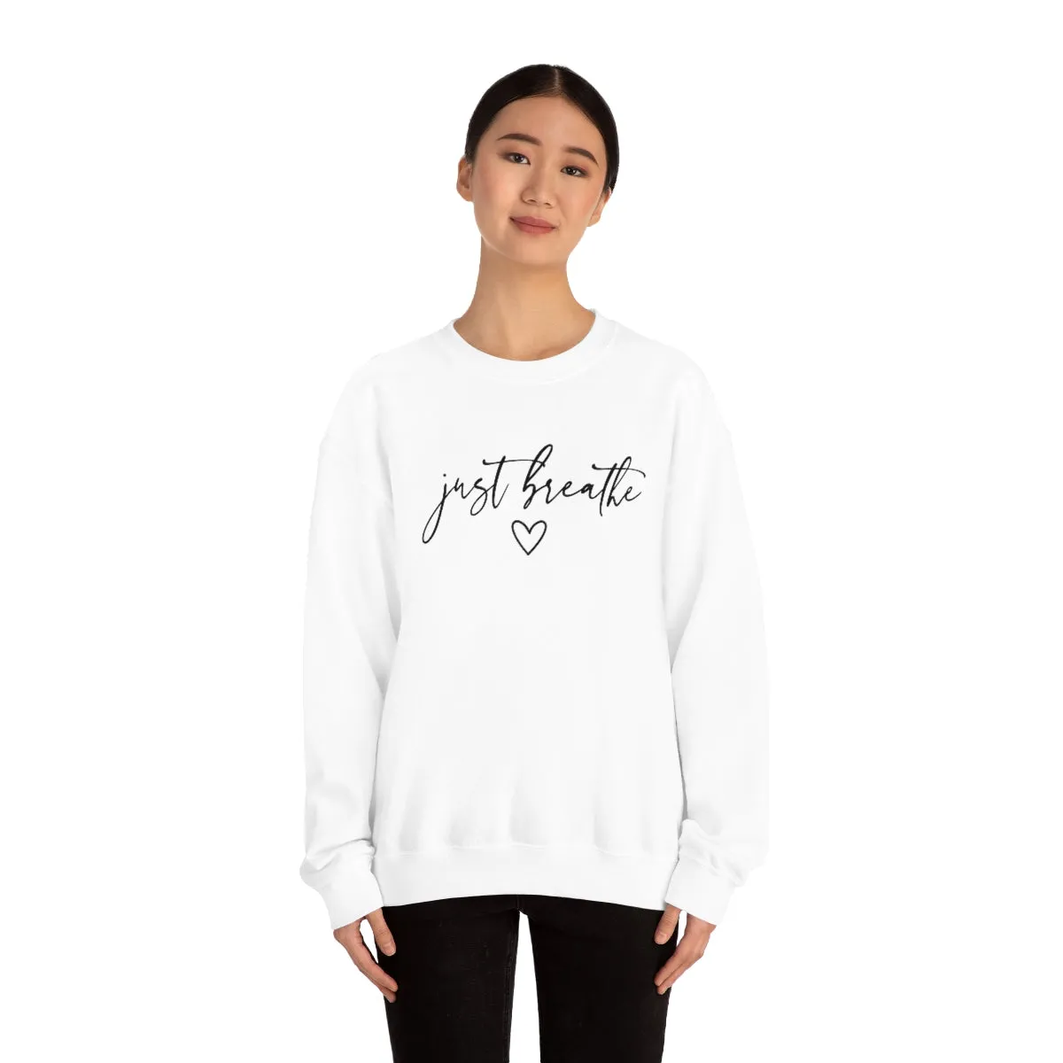 Just Breathe-Unisex Heavy Blend Crewneck Sweatshirt