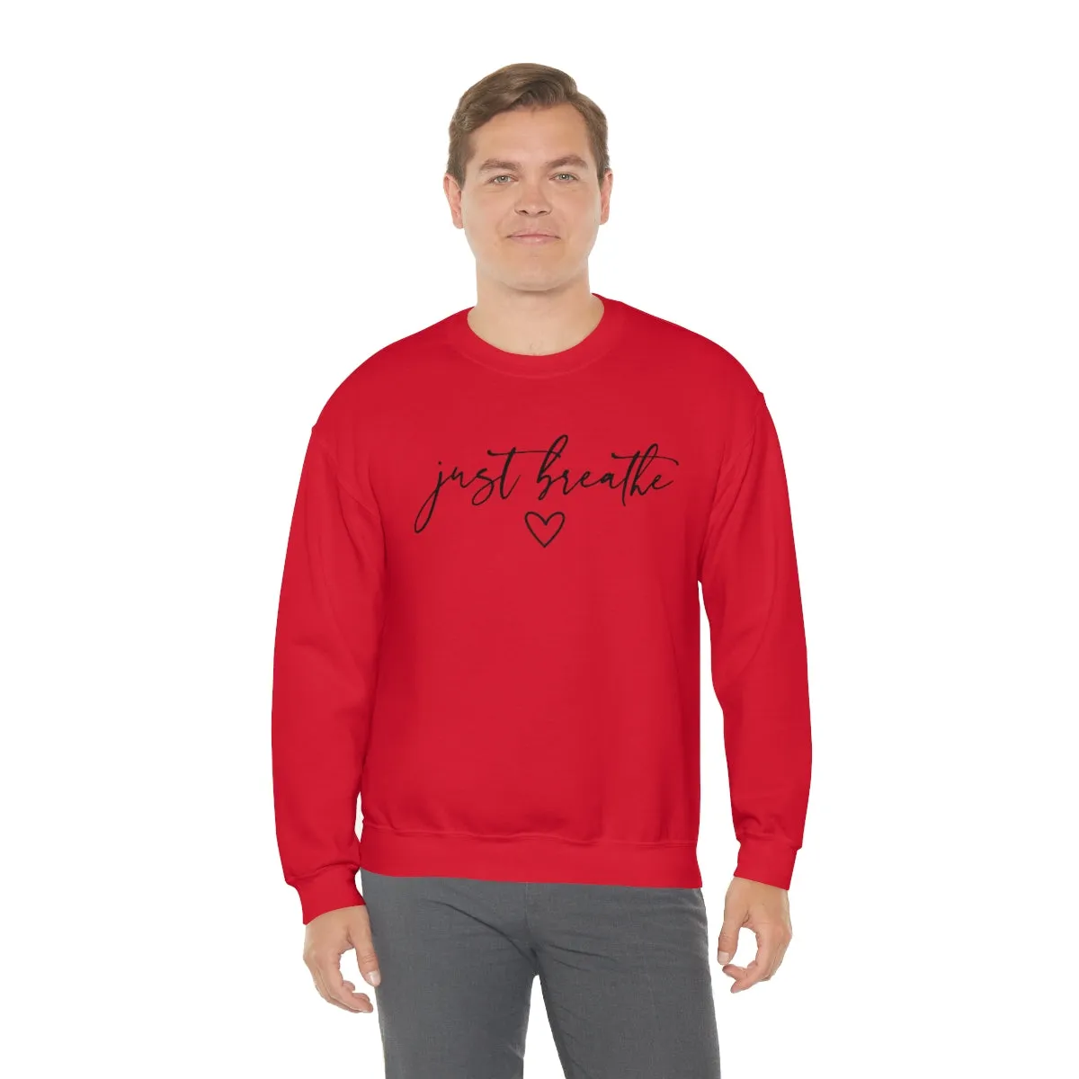 Just Breathe-Unisex Heavy Blend Crewneck Sweatshirt