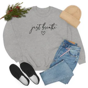 Just Breathe-Unisex Heavy Blend Crewneck Sweatshirt