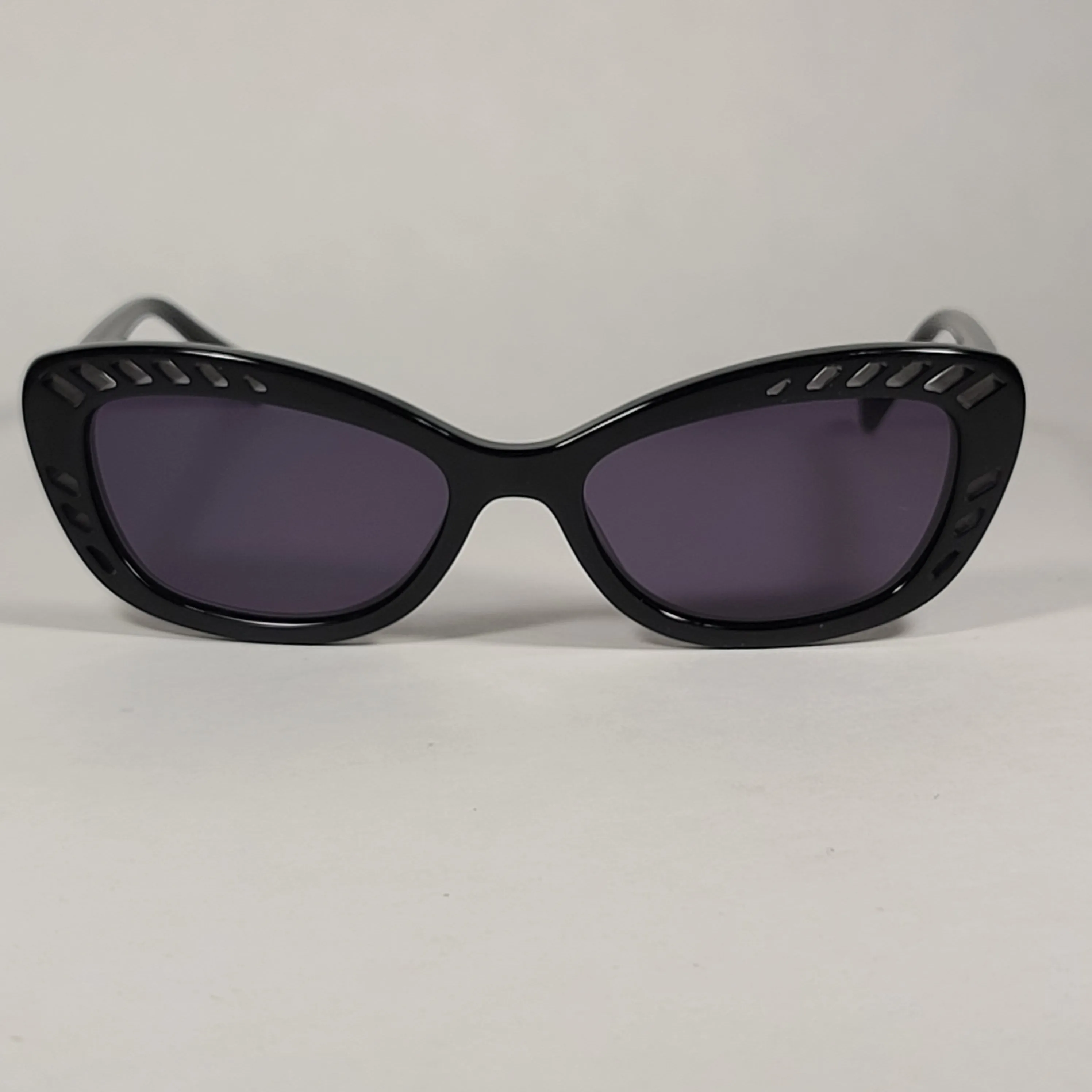 Kendall   Kylie Natalie Cat Eye Sunglasses Shiny Black Frame Gray Mono Lens KK5024 001