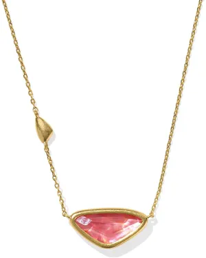 Kendra Scott | Margot Short Pendant Necklace {Pink Coral Iridescent Abalone}