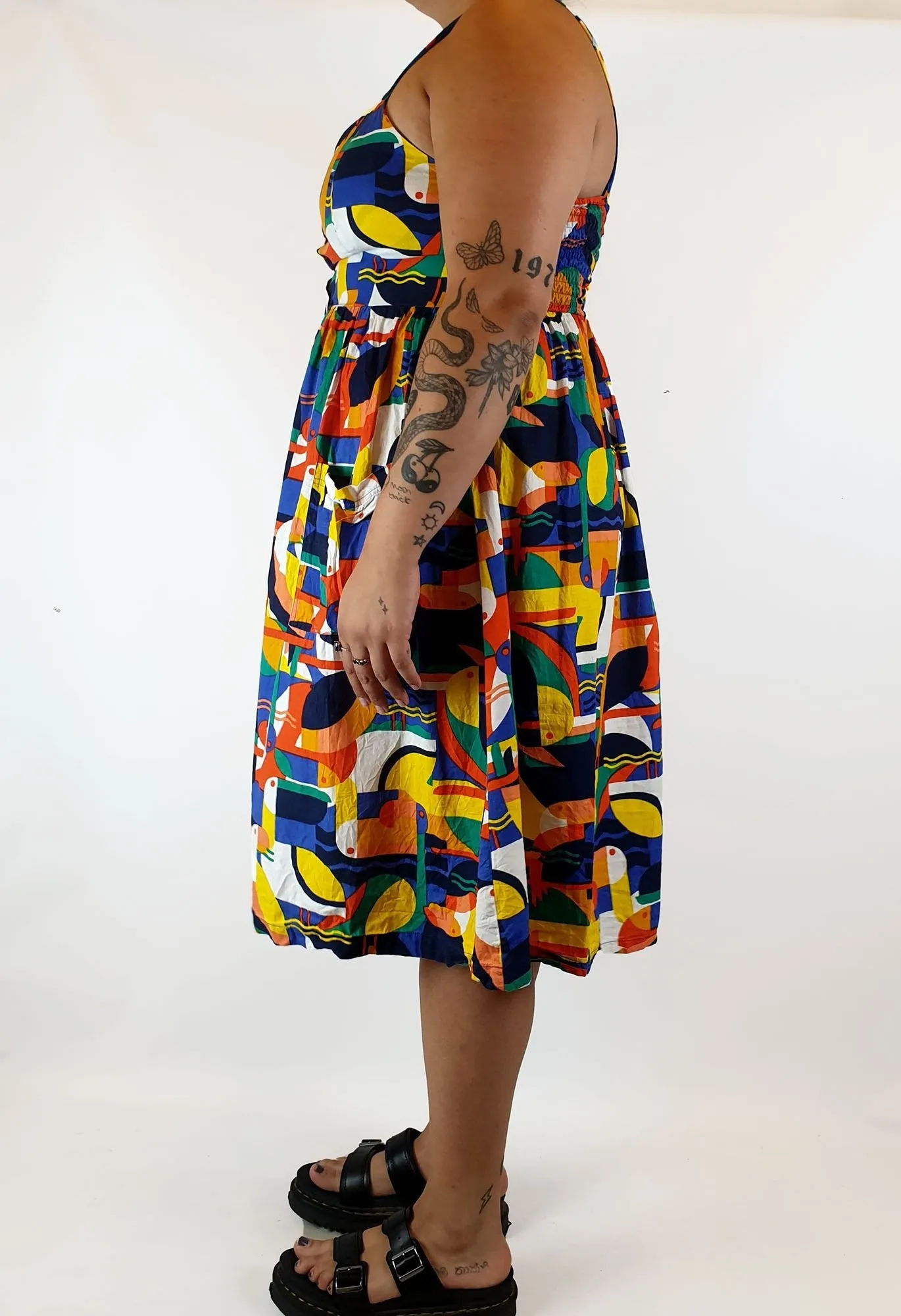 Keshet vibrant print sleeveless dress size L/XL