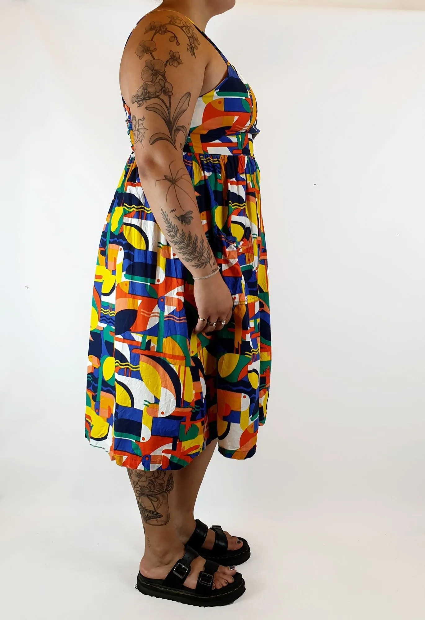 Keshet vibrant print sleeveless dress size L/XL