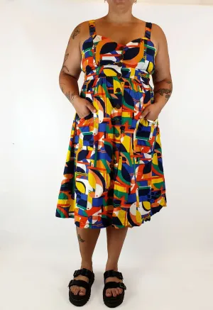 Keshet vibrant print sleeveless dress size L/XL