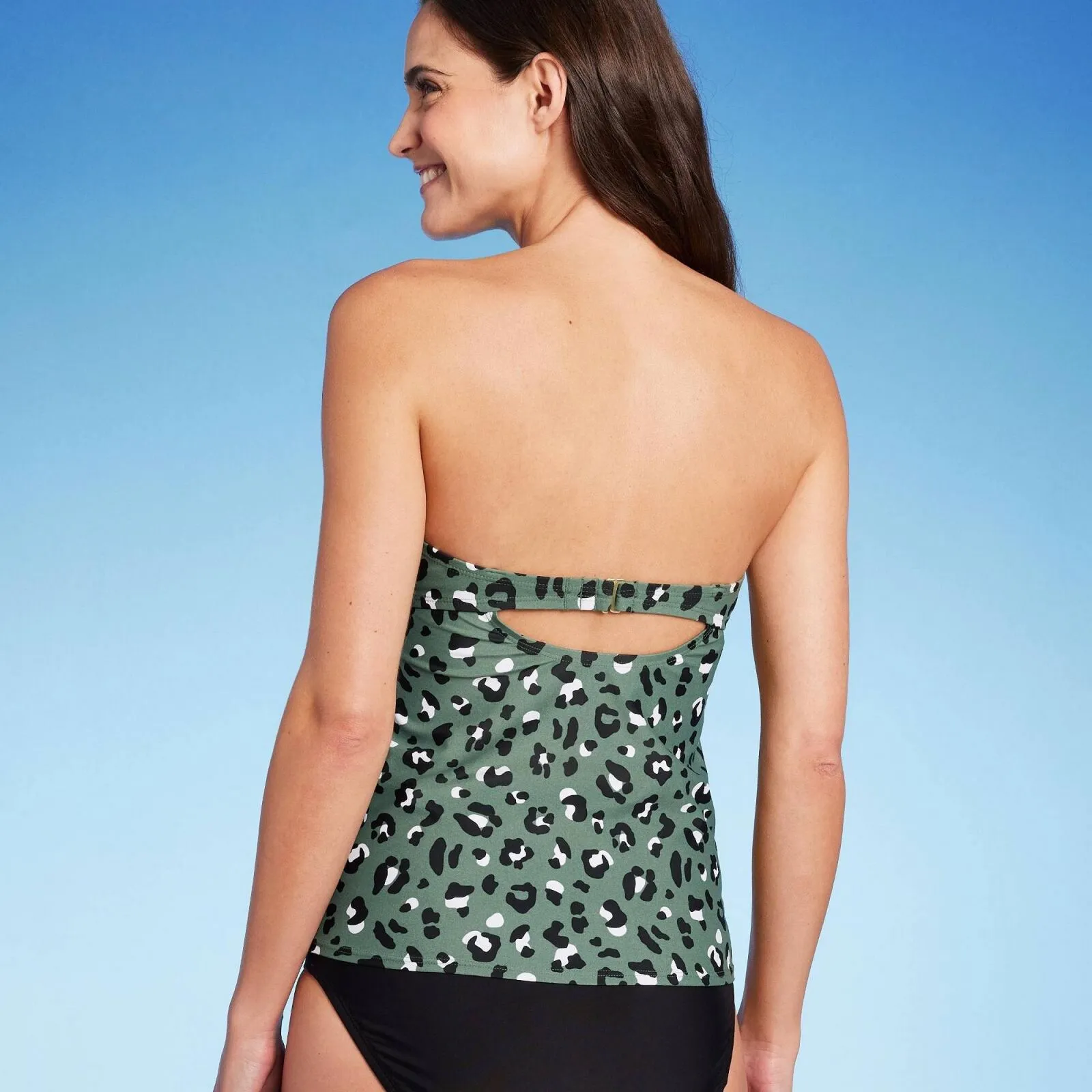 Kona Sol Women's Bandeau Tankini Top w/ Removable Straps