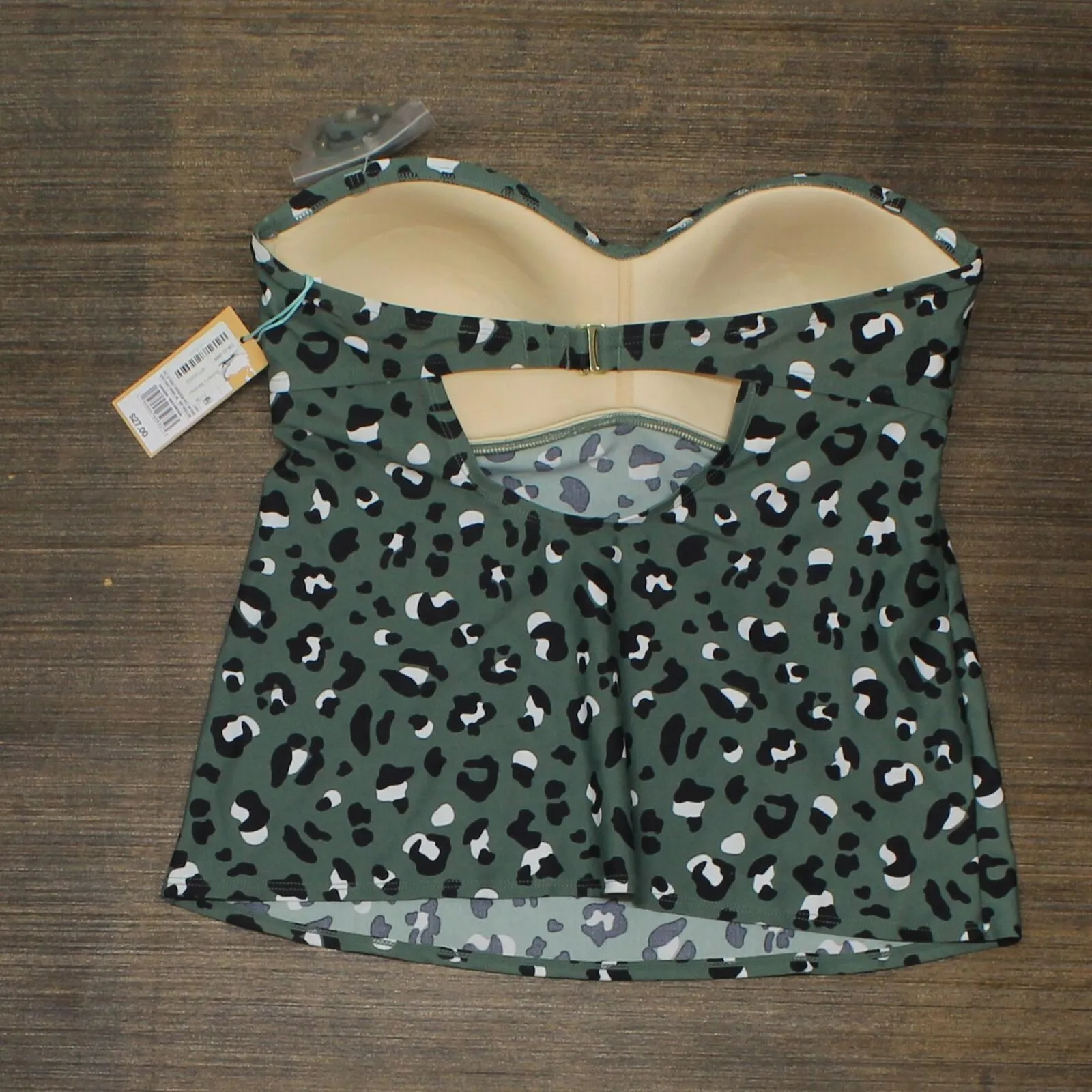 Kona Sol Women's Bandeau Tankini Top w/ Removable Straps