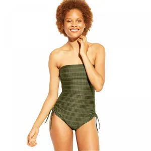 Kona Sol Women's Ribbed Side Tie One Piece Swimsuit