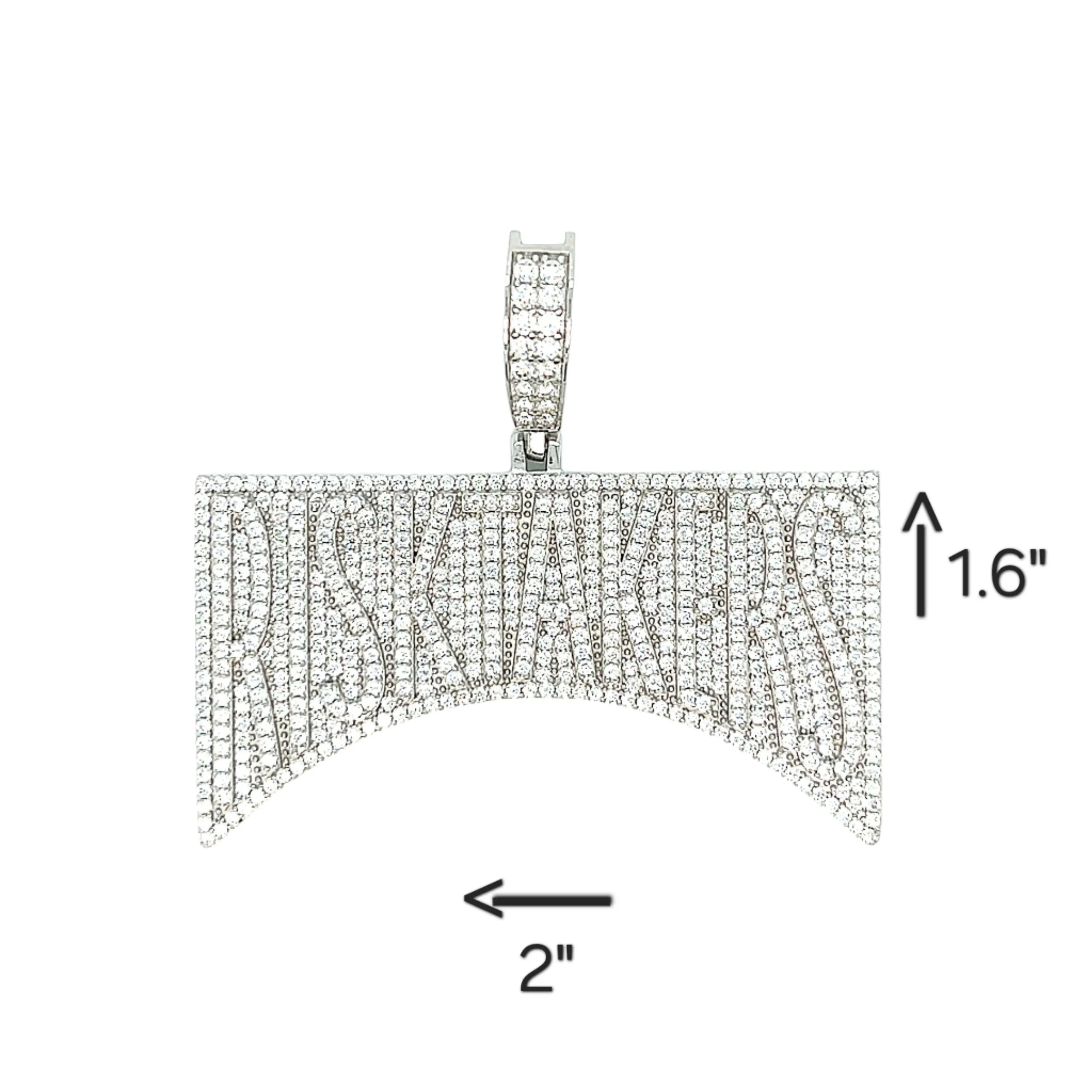 Lab-Created Moissanite Risktakers Sterling Pendant Charm - M400149