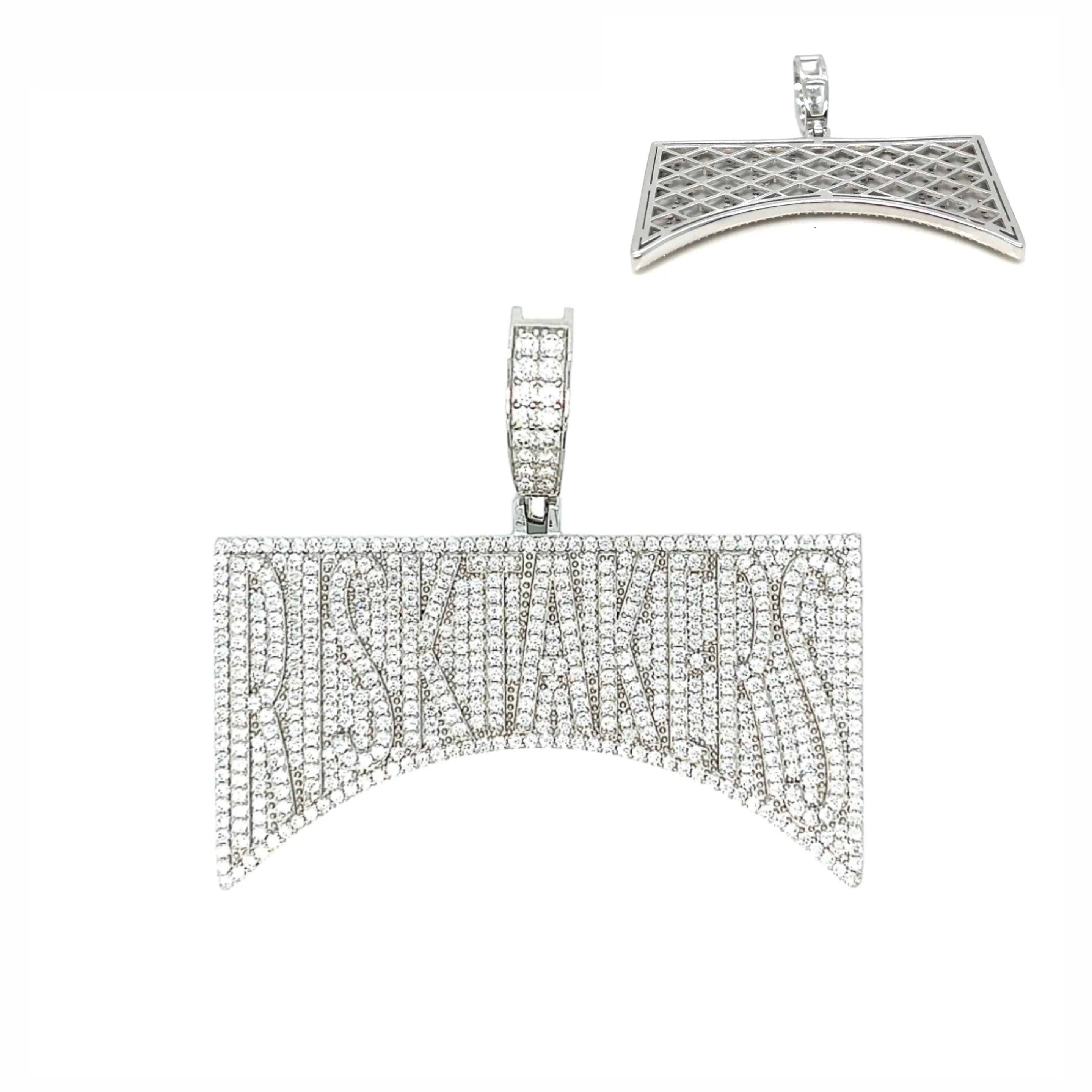 Lab-Created Moissanite Risktakers Sterling Pendant Charm - M400149