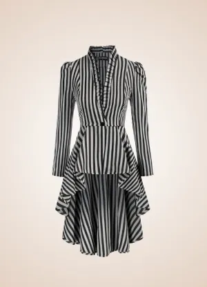 Ladies Steampunk Stiped Coat