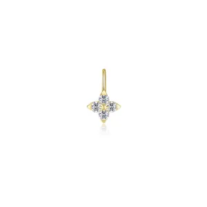 Lafonn Simulated Diamond Trillium Flower Charm Pendant P0331CLG