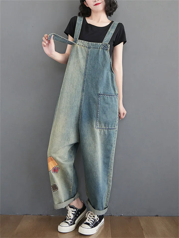 Large Size Casual Women's Fall Trendy Straps Jumpsuits