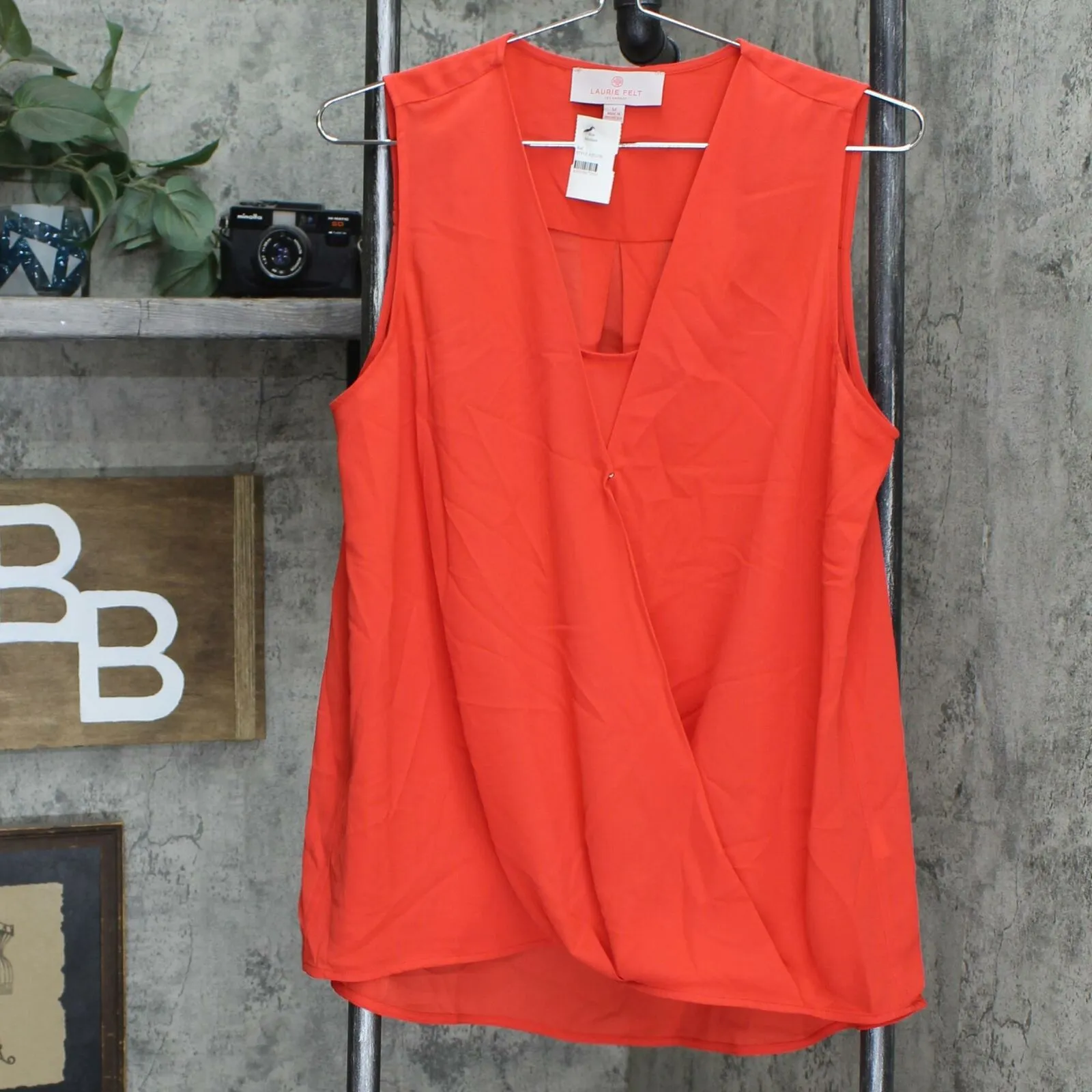 Laurie Felt Women's Sleeveless Wrap Blouse
