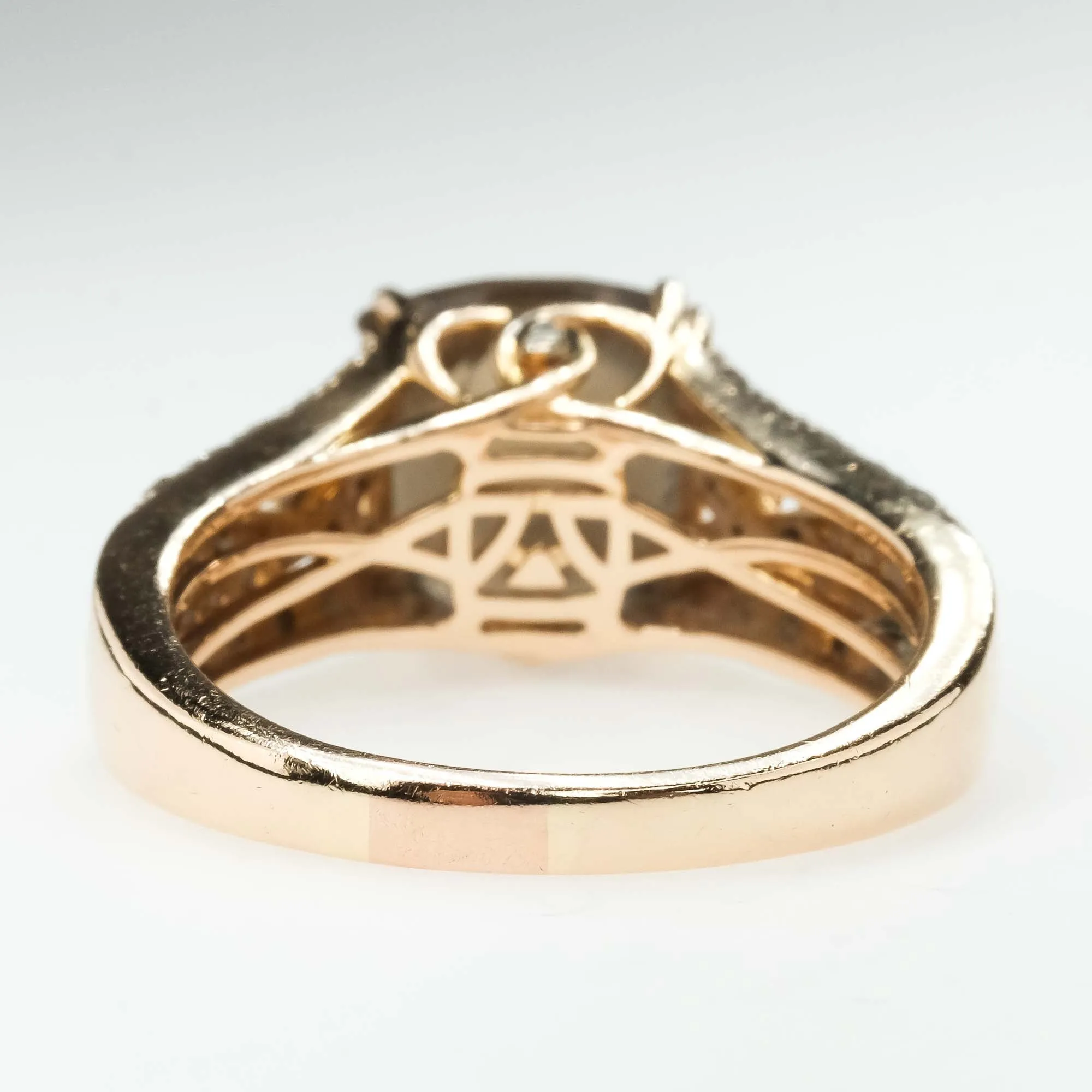 Le Vian Chocolate Smoky Quartz and Diamond Ring in 14K Rose Gold