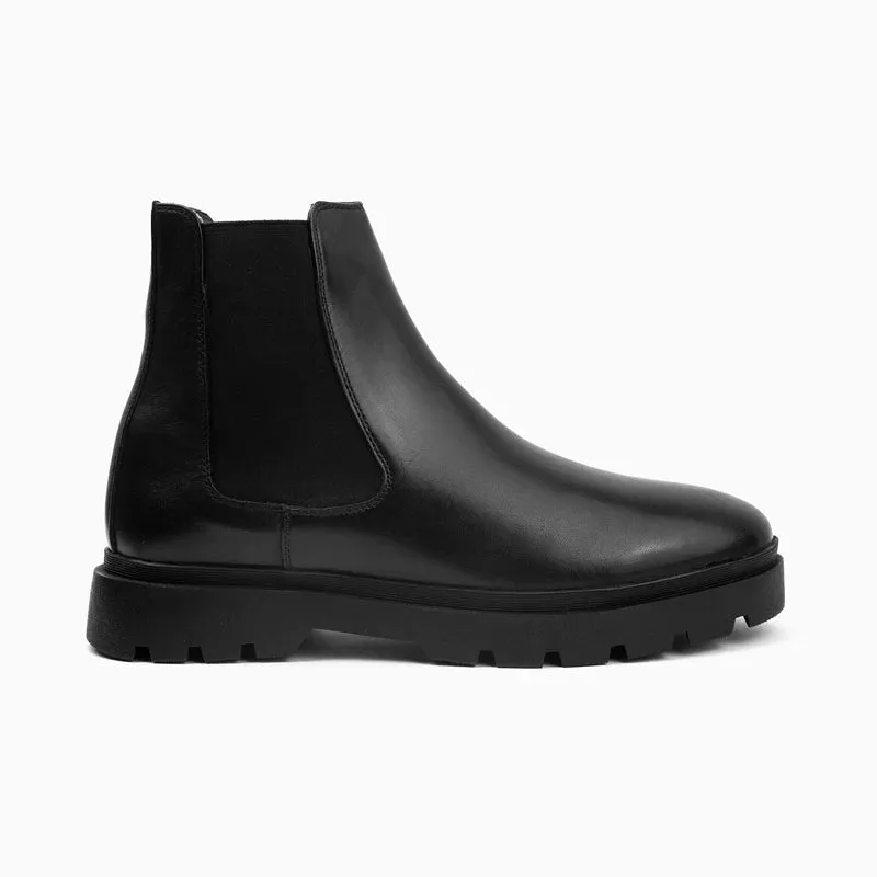 Leather Chelsea with Chunky Sole Man 1060/1007 Black