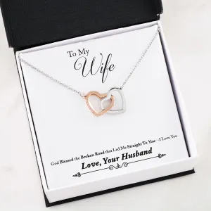 Led Me Straight To You Interlocking Heart Necklace