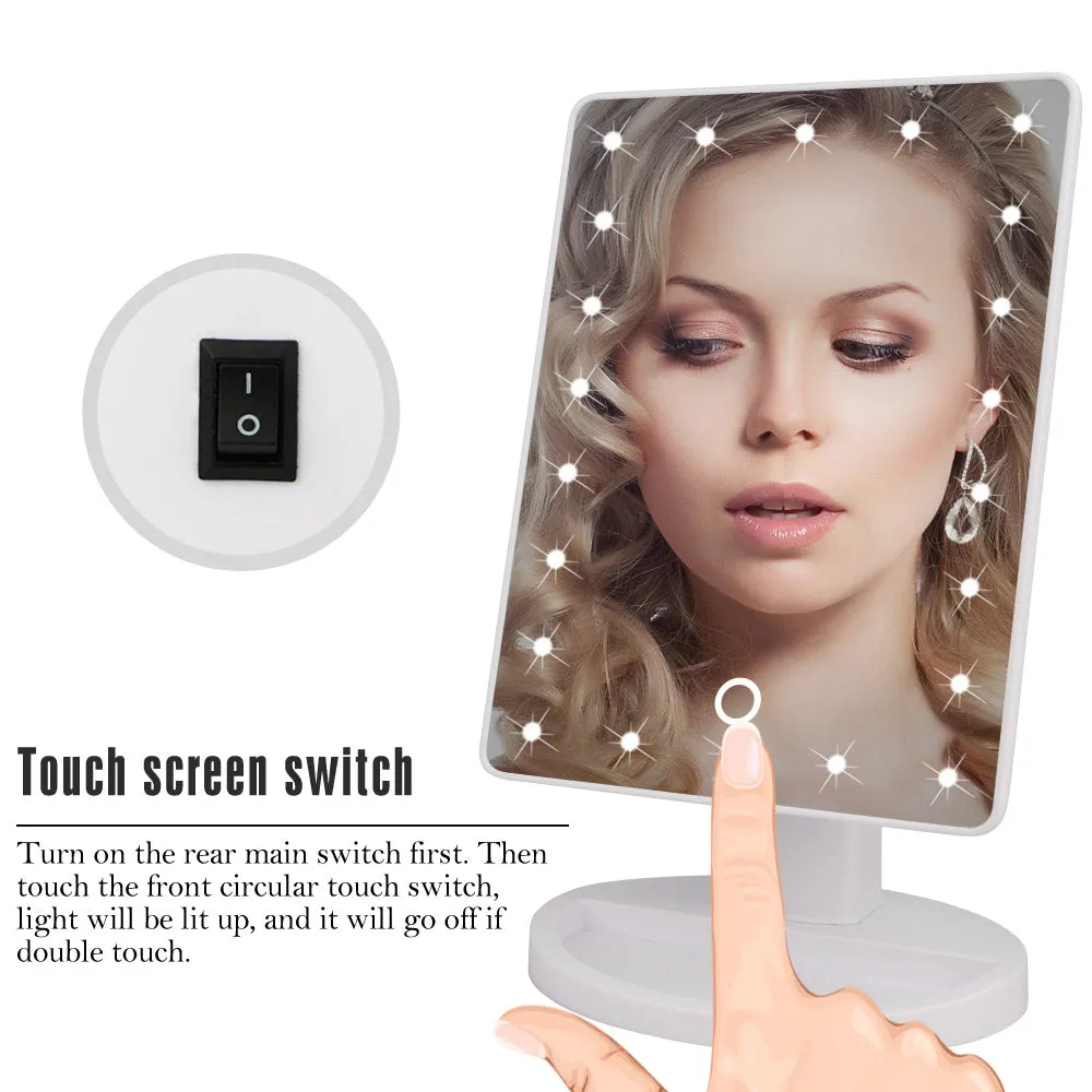 LED Touch Screen Makeup Mirror