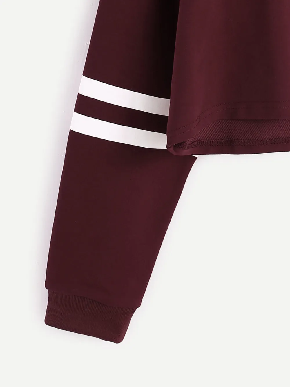 Letter Print Cropped Sweatshirts