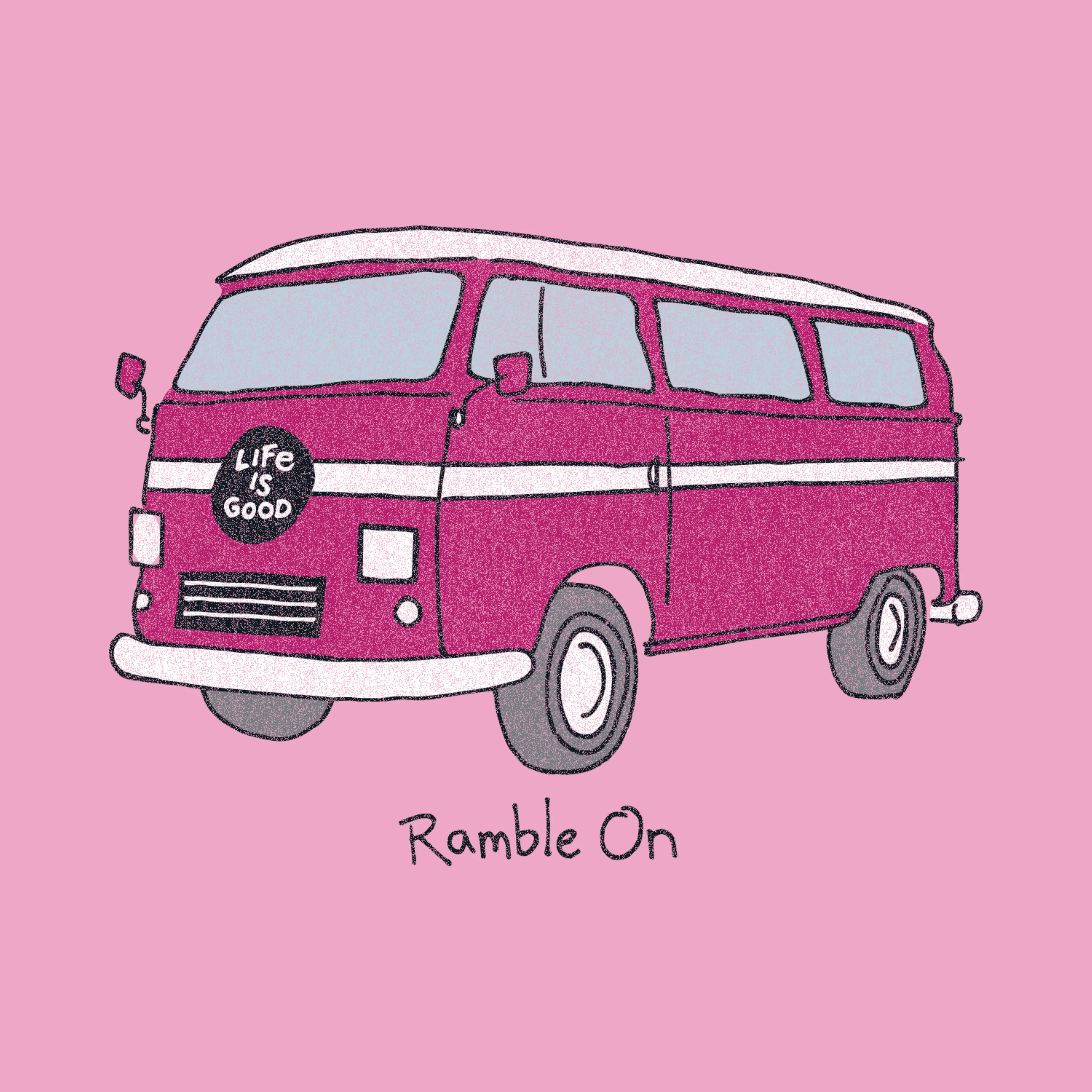 Life is Good Women's Ramble On Crusher Tee, Pink
