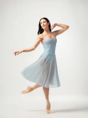 Light Blue Long Mesh Skirt
