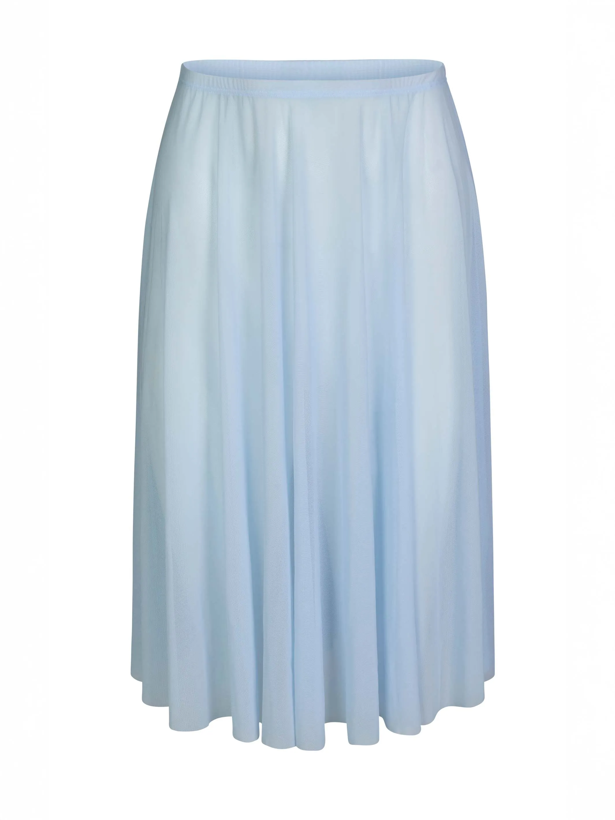 Light Blue Long Mesh Skirt