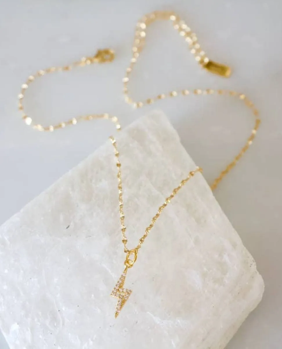 Lightning Gold Bolt Necklace