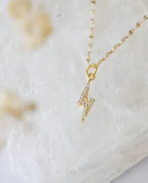 Lightning Gold Bolt Necklace