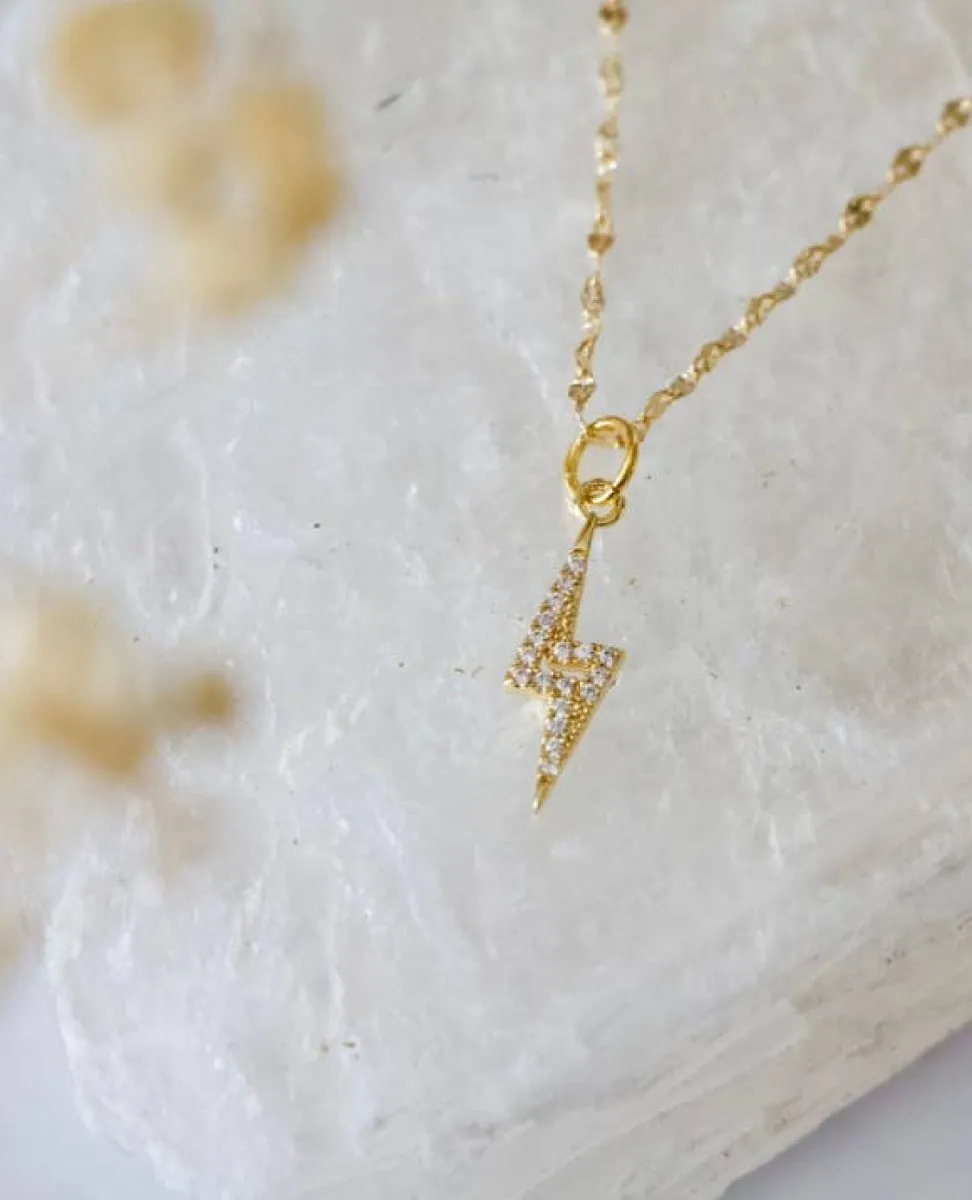 Lightning Gold Bolt Necklace