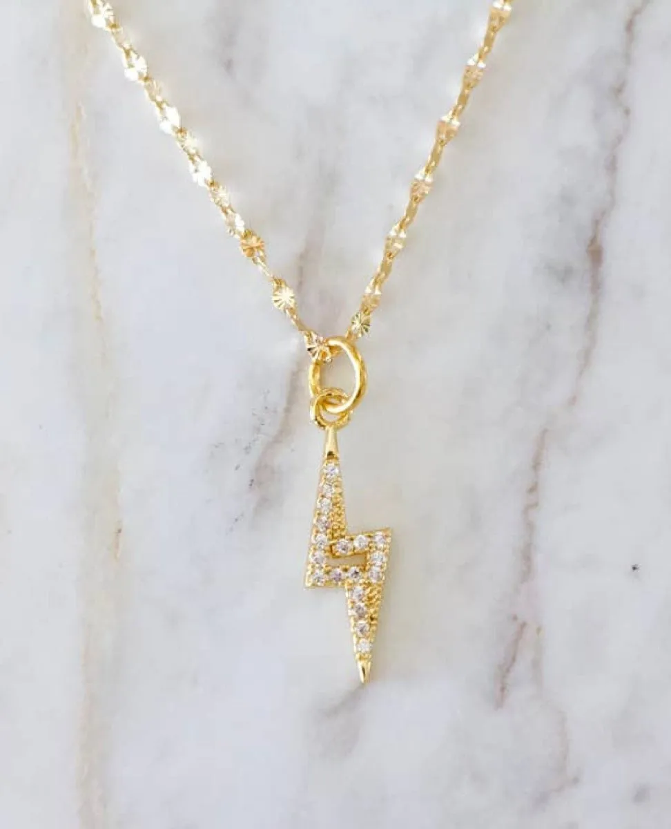 Lightning Gold Bolt Necklace
