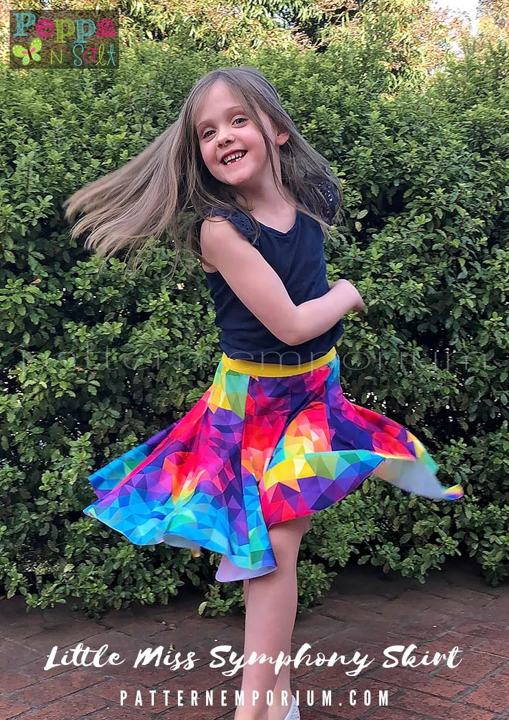 Little Miss Symphony Skirt | Girls Sewing Pattern