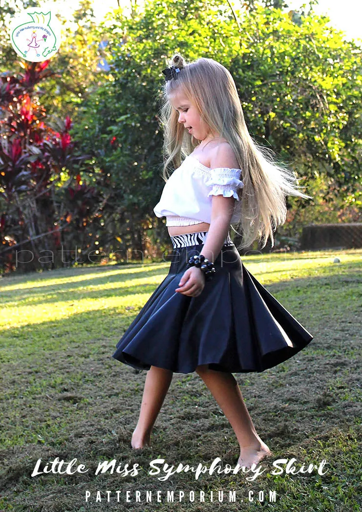 Little Miss Symphony Skirt | Girls Sewing Pattern