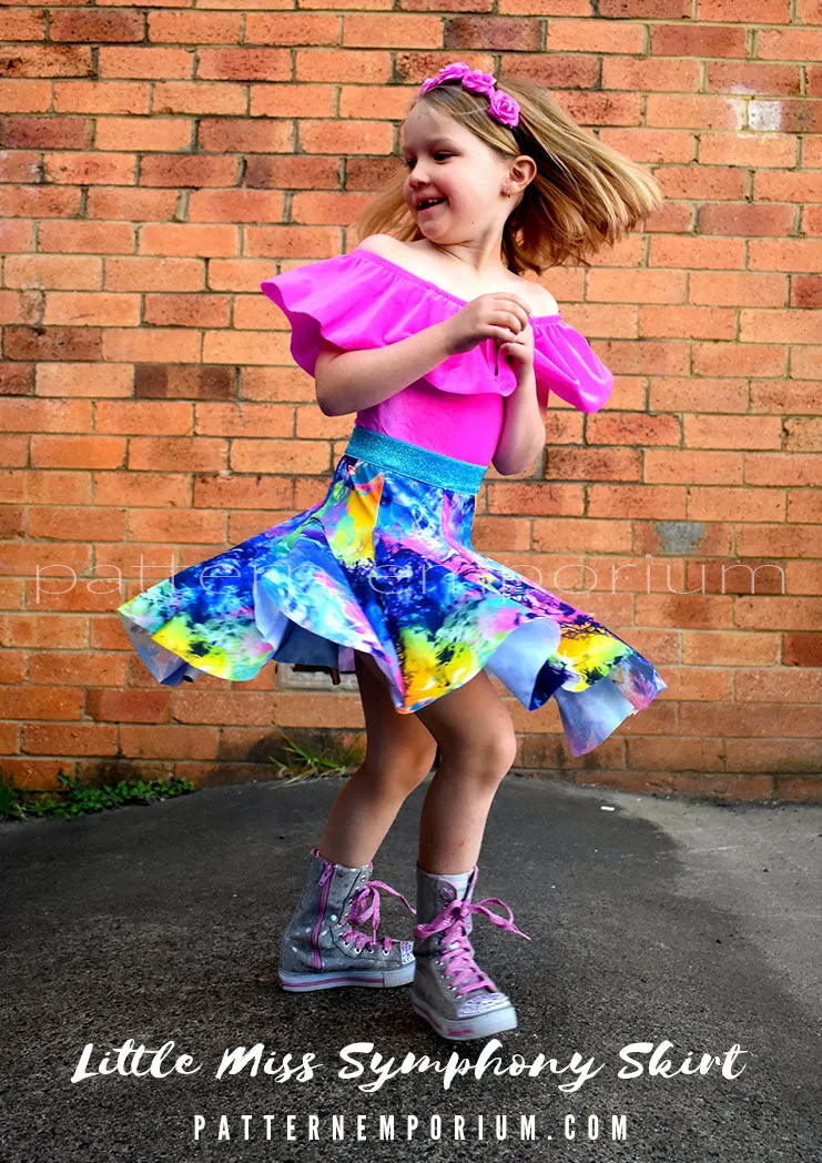 Little Miss Symphony Skirt | Girls Sewing Pattern