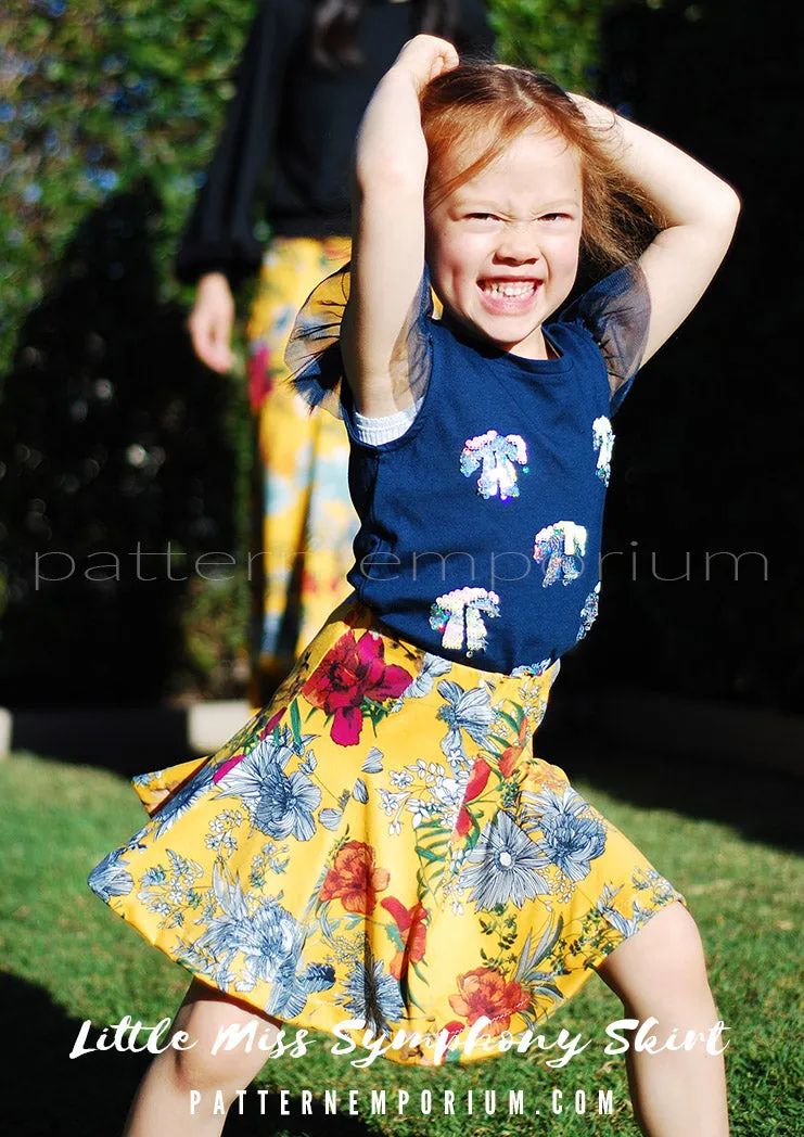 Little Miss Symphony Skirt | Girls Sewing Pattern
