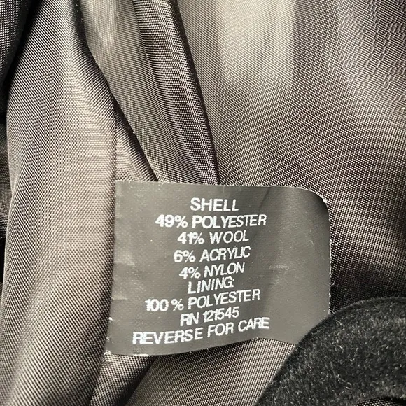 London Fog Wool Blend Single Breasted Plus Size Gray Peacoat Coat