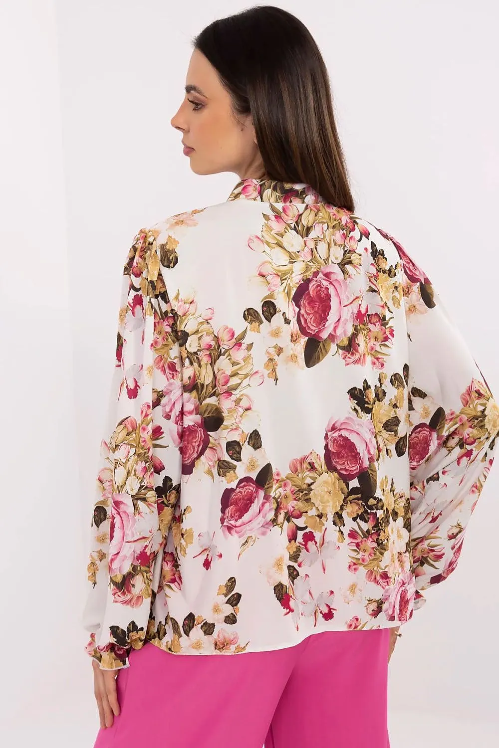 Long sleeve delicate floral pattern shirt