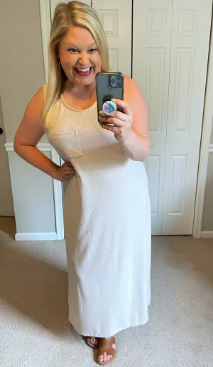Longing for You Midi Dress in Oatmeal